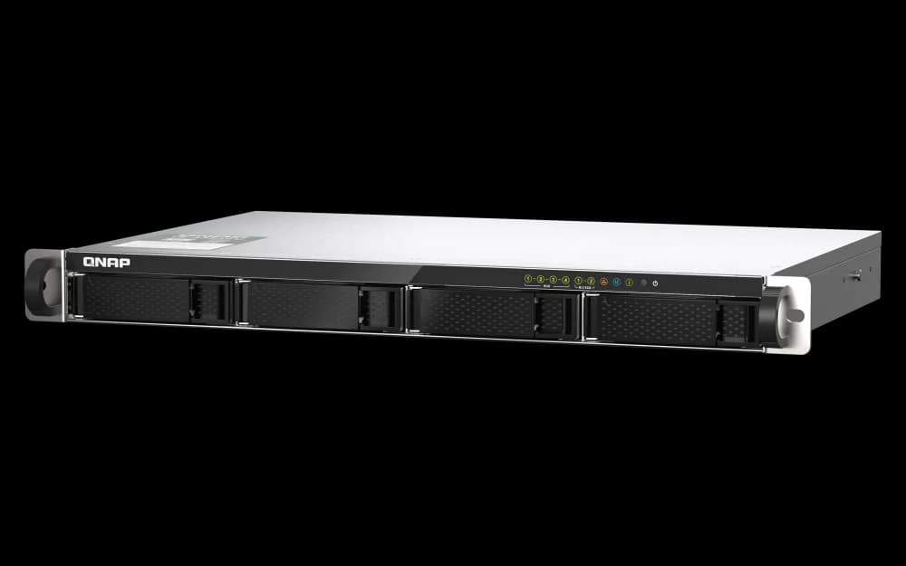 NAS QNAP 435XeU 4-Bay, CPU Marvell 64-bit Octeon TX2 CN9130 / CN9131 quad-core 2.2 GHz, RAM 4GB DDR4 SODIMM (1 slot, max. 32GB), HDD 4 x 2.5"/3.5" SATA 6Gbps + 2 x M.2 2280 NVMe PCIe Gen3 SSD slots (neincluse), LAN: 2 x 2.5GbE 2 x 10GbE SFP+, USB3.2 Gen1: 2 USB2.0: 2, 1U, single PSU (not upgradeable — miniatură