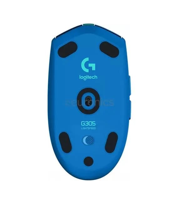 MOUSE LOGITECH, "G305 Lightspeed", gaming, wireless, 2.4GHz, optic, 12000 dpi, butoane/scroll 6/1, buton selectare viteza, albastru, "910-006014" — miniatură