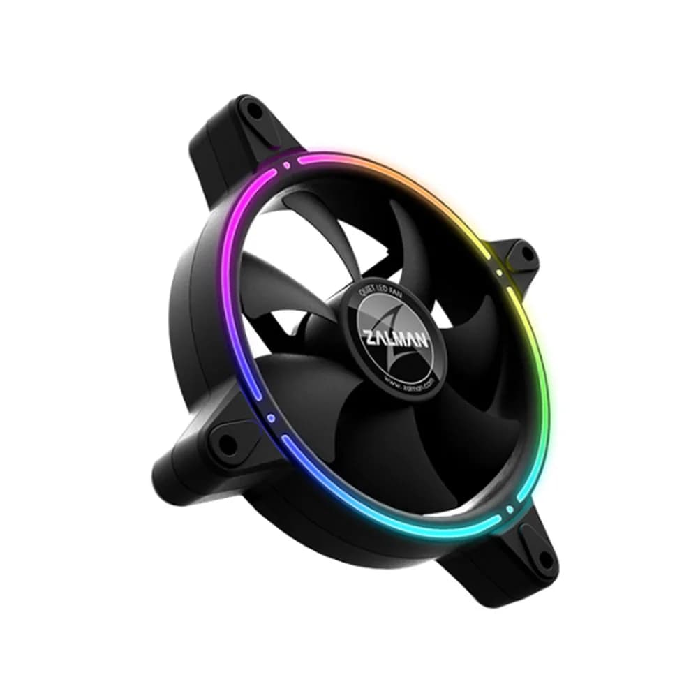 Ventilator Zalman "RFD120A", 120mm, 1500 RPM, hydraulic bearing, 34.34 cfm, 3-pin adresabil, negru, "ZM-RFD120A" — miniatură
