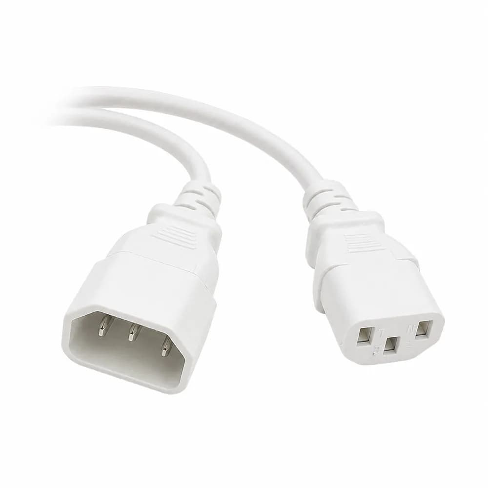CABLU alimentare Spacer prelungitor, 1.8m, intrare C14, iesire C13, 6A, alb, "SPPW-C14-C13-6A-1.8-WH"
