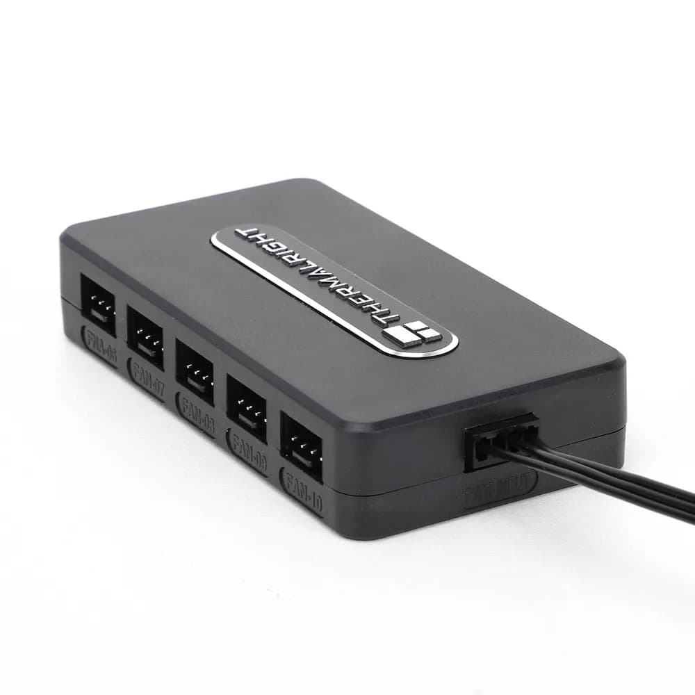 Fan HUB Controller Thermalright, PWM, 10 port , negru, "FAN-HUB-Controller REV.A" — miniatură