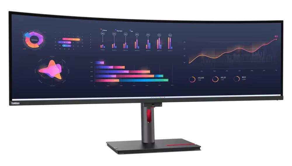 Monitor Commercial Lenovo ThinkVision P49w-30, 49", 5120 x 1440 pixeli, Black — miniatură