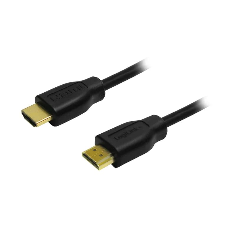 CABLU video Logilink, HDMI (T) la HDMI (T), rezolutie maxima 4K UHD (3840 x 2160) la 30 Hz, conectori auriti, 2m, negru "CH0037"