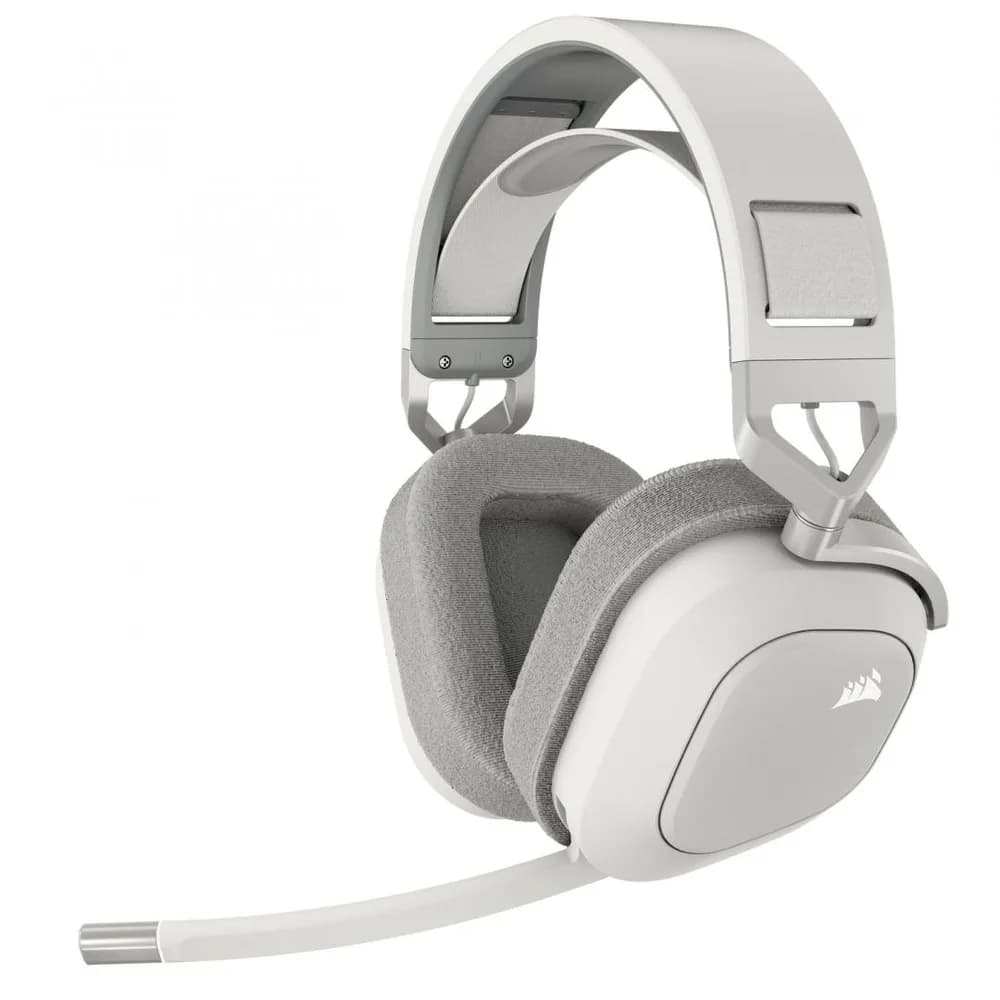 Casti Gaming Head-band Corsair HS80 MAX WIRELESS, Wireless, noise-canceling, Alb