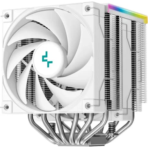 COOLER DeepCool "AK620 DIGITAL SE WH", combatibil skt. Intel si AMD, racire cu aer, ventilator 120mm, 500 - 1850 rpm, 6x6 mm heatpipes, inaltime 157mm, alb "R-AK620-WHADMN-GJD" — miniatură