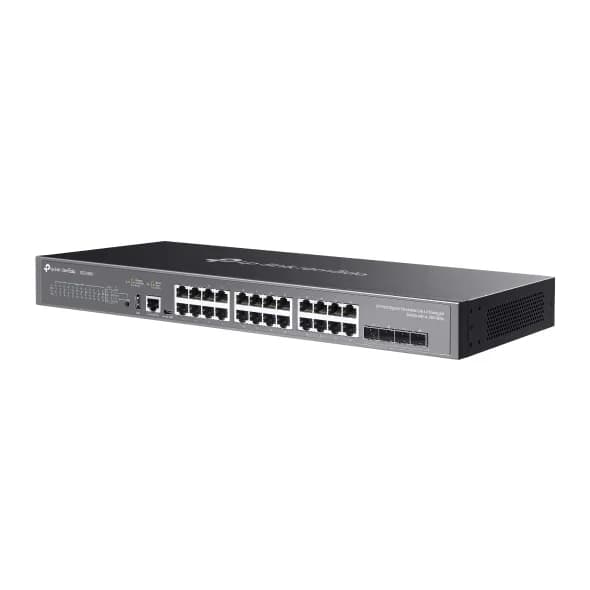 Switch Managed L3 TP-Link, 24× Gigabit RJ45 ports si 4× 10 Gbps SFP+, 1× USB 2.0 Port, fanless, metalic "SG5428X" — miniatură