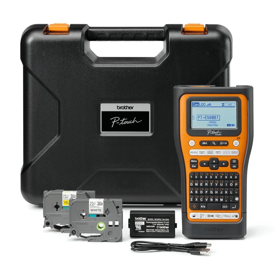 Imprimanta Direct Termic BROTHER 180dpi PT-E560BTVP, Viteza de tiparire: 30mm/s, Latime maxima de imprimare: 24mm|Conectiv: USB|WIFI, Imprimare Cod de bare:DA "PTE560BTSVQL1 " — miniatură