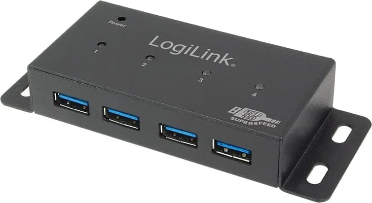 HUB extern LOGILINK, porturi USB: USB 3.0 x 4, conectare prin USB 3.0, alimentare retea 220 V, negru, "UA0149"