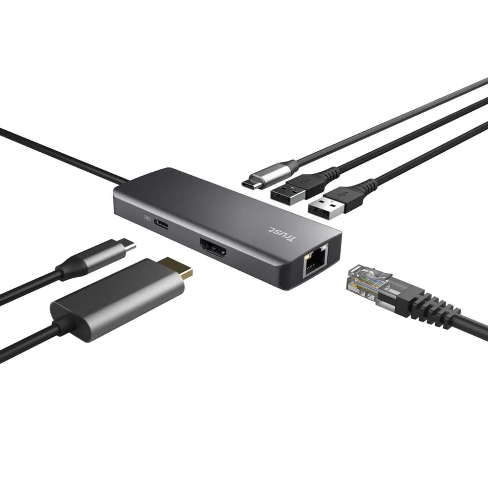 Adaptor Trust Dalyx 6-1, gri "TR-24968" — miniatură