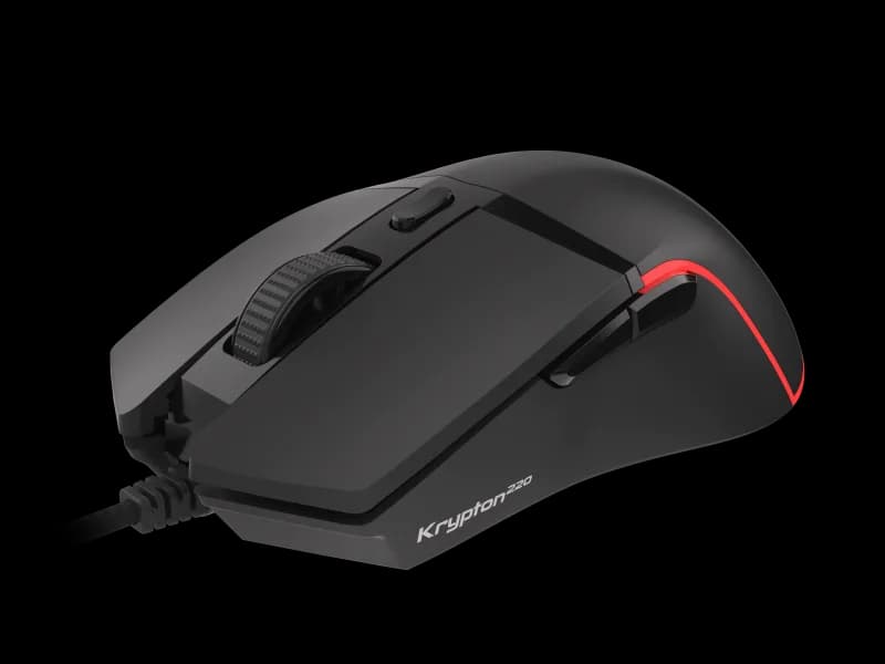 Mouse Gaming GENESIS Krypton 220, 6400 dpi, negru