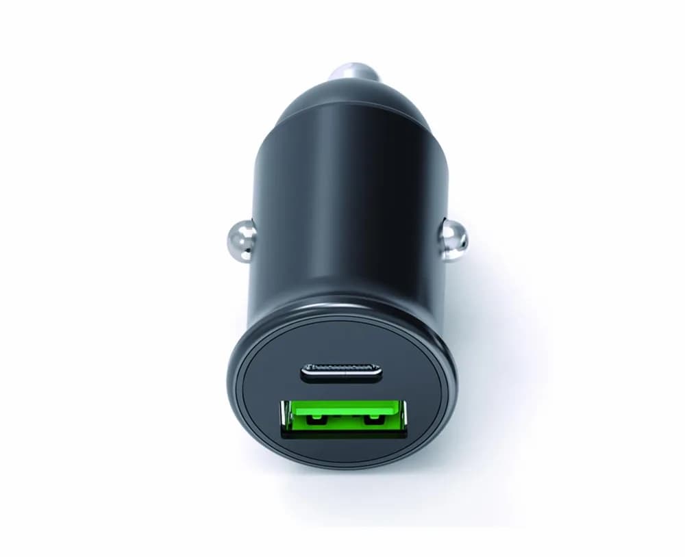 INCARCATOR AUTO SERIOUX 60W 12V, Alimentator/încărcător auto cu USB, Ieșire USB-C & USB-A — miniatură
