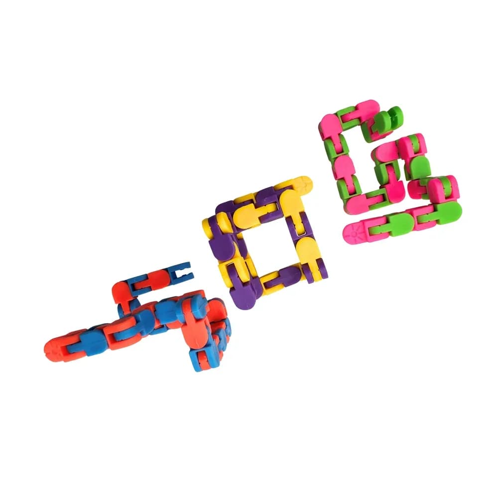 3 x Blocuri Rotative Jucărie Senzorială Fidget cu Sunet de Clic — miniatură