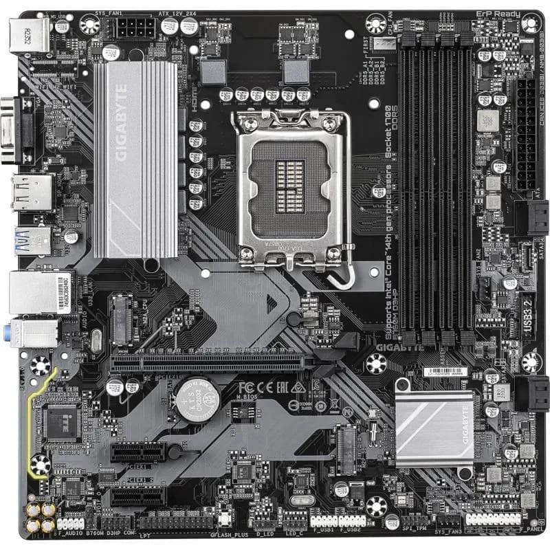 Placa de baza Gigabyte B760M D3HP, Socket 1700, DDR5, Micro-ATX — miniatură