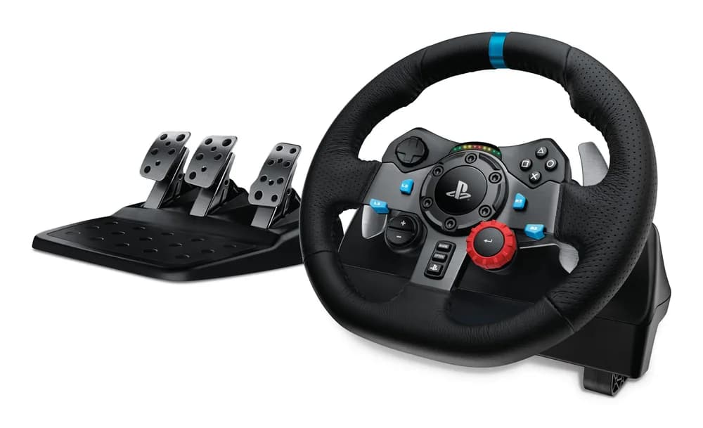 LOGITECH G29 EU + G435 Black Gaming Controller Aluminium Black USB Steering wheel + pedals + headset PC "991-000539" — miniatură
