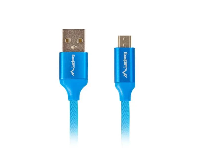 Cablu USB Micro(M) USB-A(M) 2.0 1,8 m albastru Premium QC 3.0