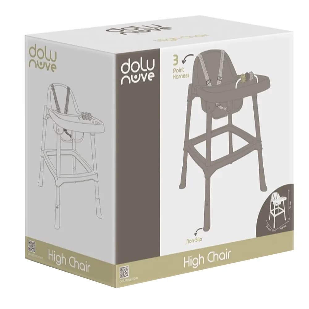 Scaunel cu masuta pentru bebelusi, Stone Grey - Dolu — miniatură