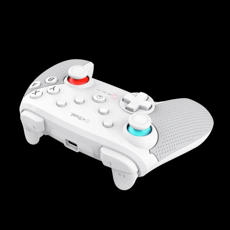 Controller wireless Trust Muta pentru consola Nintendo Switch, 15 butoane, controale: A, B, X, Y, L1, L2, L3, R1, R2, R3, reset, 8-way, start, select, d-input, alb — miniatură
