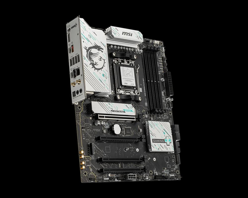 MSI B850 GAMING PLUS WIFI, ATX, Socket AM5, 4x DDR5, 4x PCIe 3.0 x16 slot, 3x M.2 slot, 4x USB 2.0, 1x USB 5Gbps, 1x USB 10Gbps, 2x USB 10Gbps Type-C, DP, 7.1 HD Audio, "B850_GAMING_PLUS_WIFI" — miniatură