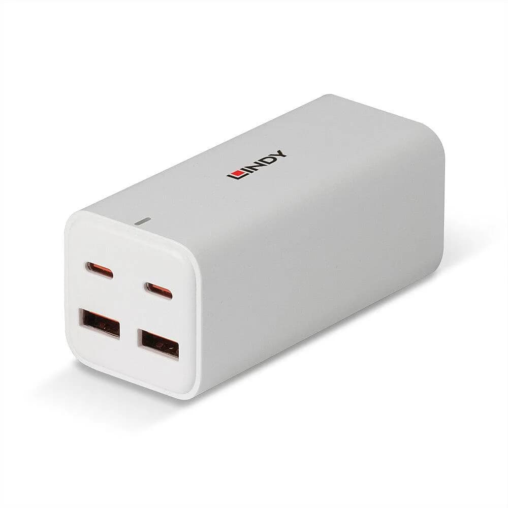 Incarcator Lindy USB Type-A & C, intrare EC-C7 Female, iesire 2 x USB Type C (Female), 2 x USB Type A (Female)putere iesire 100-240V~50/60Hz 1.5A 100w Max, material plastic, voltaj iesire ±5%, PD 3.0, negru