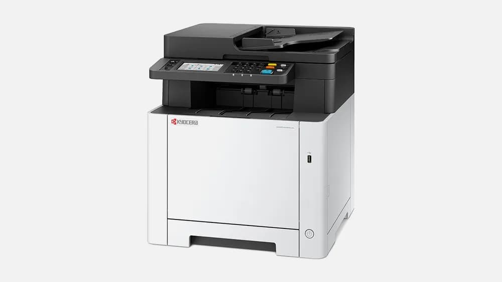 Multifunctional Laser Color Kyocera, A4, Functii:Impr|Scan|Cop|Fax,Viteza Print Mono:26ppm,Viteza Print color:26ppm,Conectiv:USB|Ret|WiFi,Duplex:Da,ADF:DADF "MA2600cwfx" — miniatură