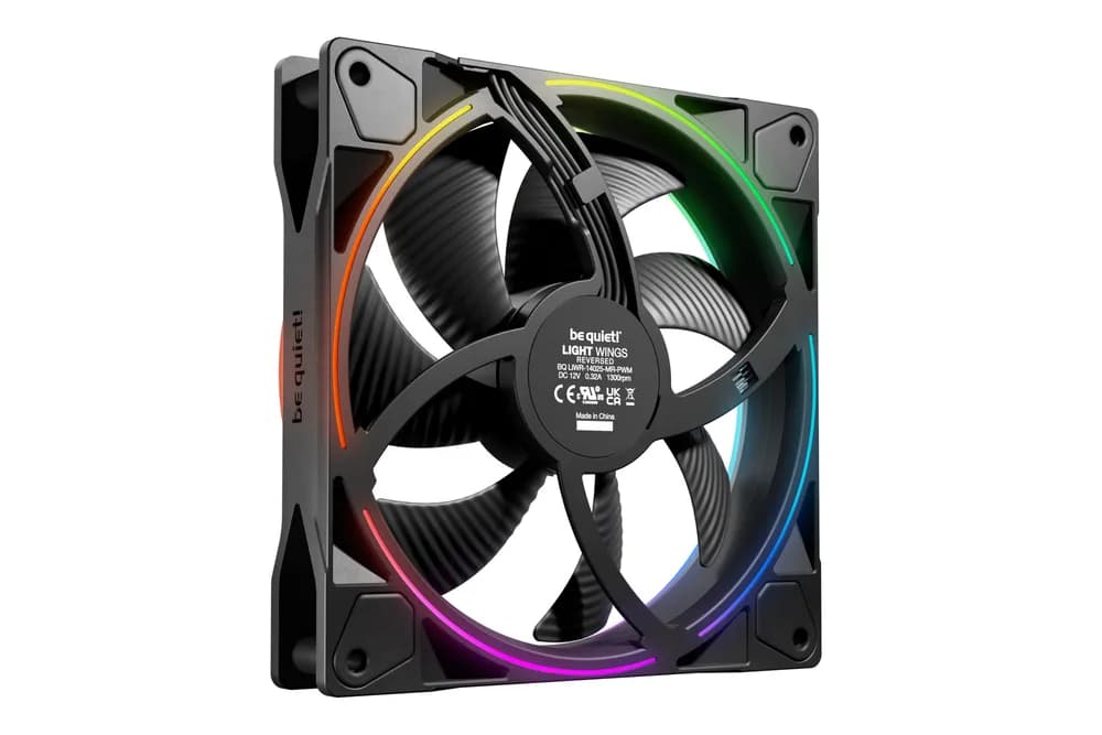 Ventilator be quiet! #LIGHT WINGS" 140mm, 1300 rpm, rifle bearing, PWM, reversibil, negru, "BL134"