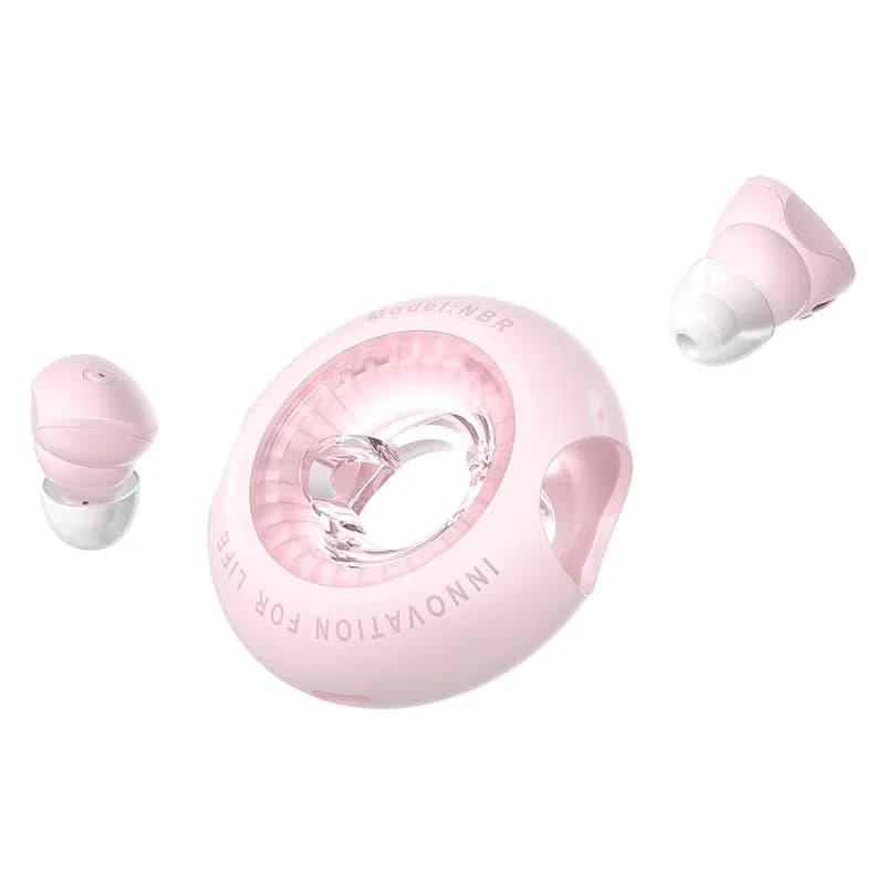 Casti TWS Vention "Tiny T17", tip butoni, utilizare multimedia, Bluetooth 5.3, acumulator 35mAh/300mAh, durata baterie pana la 20 ore, IPX4, roz, "NBRP0" - 6922794786448