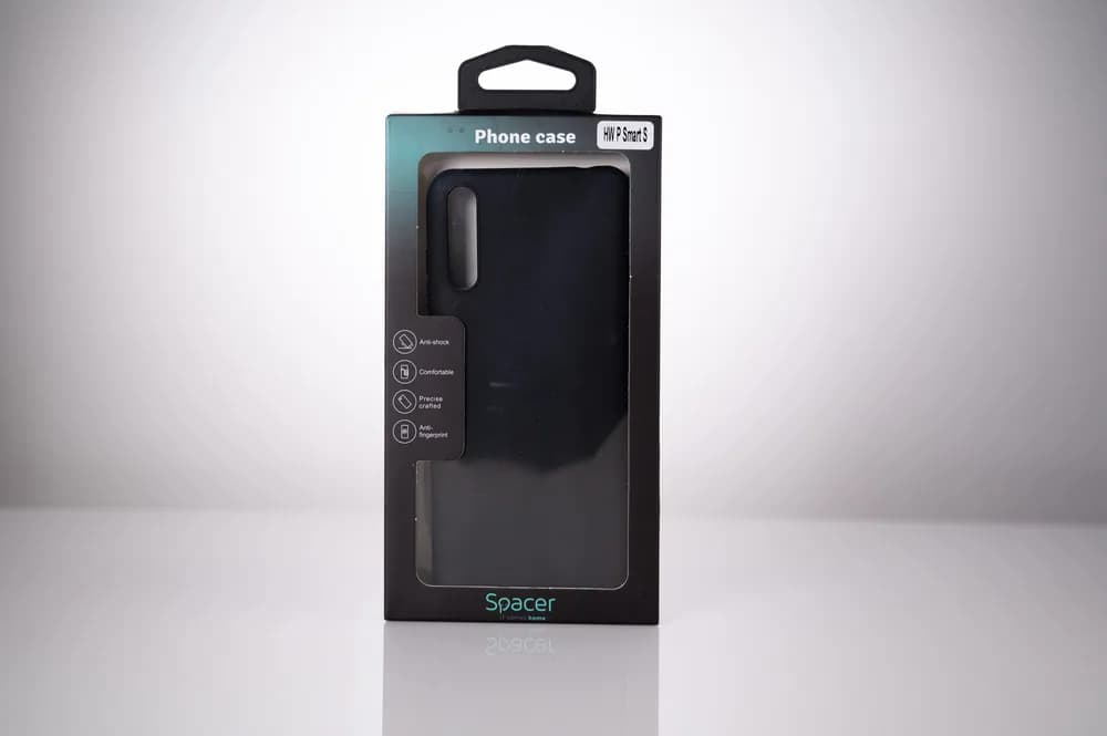 Husa Huawei telefon P Smart S, negru, tip back cover, material flexibil TPU, "SPPC-HU-P-SS-TPU" — miniatură