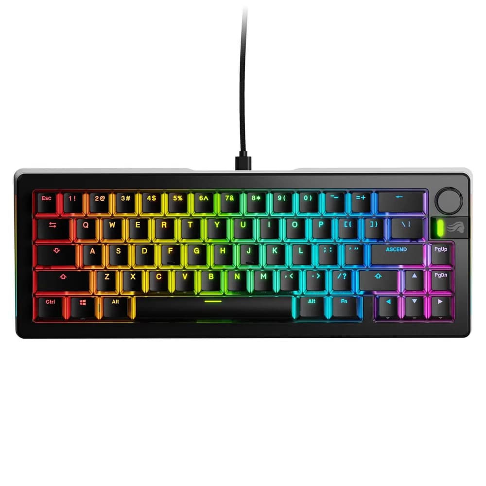 Glorious Tastatura mecanica GMMK 3 PRO 65% Prebuilt, USB-C, Fox Switches, US layout, 66 taste, Negru "GLO-KB-GMMK3-PRO-65-PB-FOX-W-BLK-US"