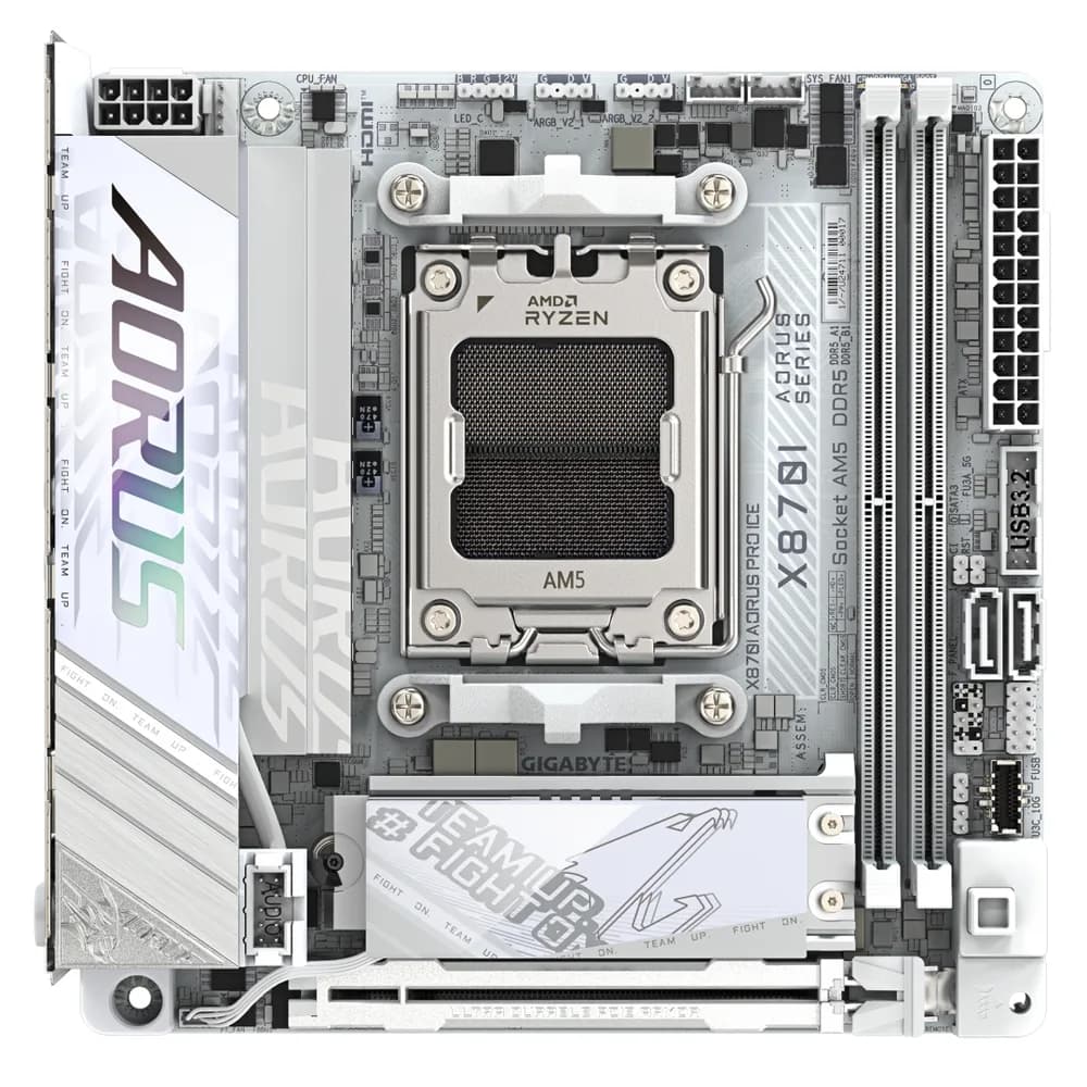 Placa de baza Gigabyte X870I AORUS PRO ICE, Socket AM5, DDR5, Mini-ITX — miniatură