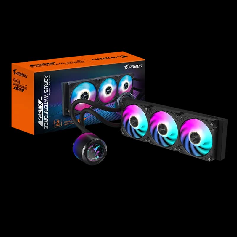 Cooler Procesor GIGABYTE AORUS WATERFORCE X II 360, Lichid, 12 cm, 3 ventilatoare, aRGB