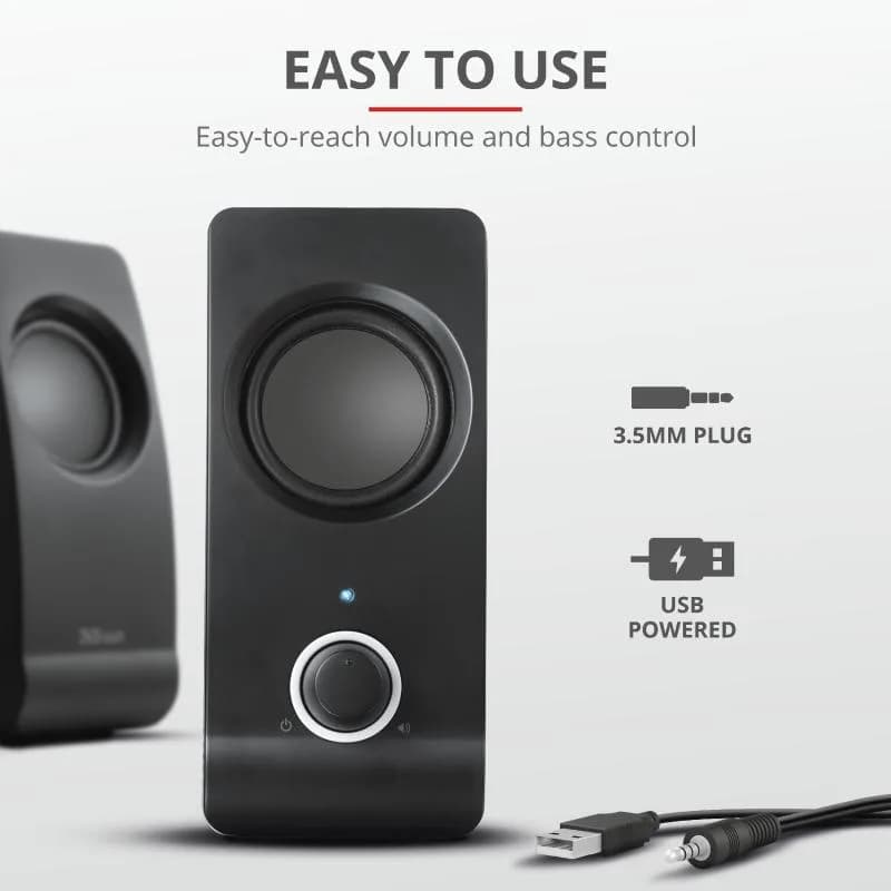 Boxe Stereo Trust Remo 2.0 Speaker Set, 8W, negru — miniatură