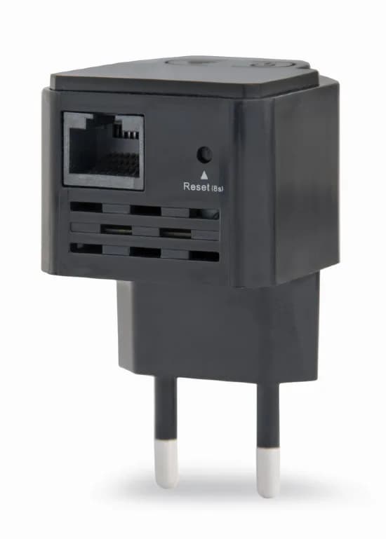 REPETER GEMBIRD, wireless, port RJ45, max. 300 Mbps, suport AP mode, negru, "WNP-RP300-03-BK" — miniatură