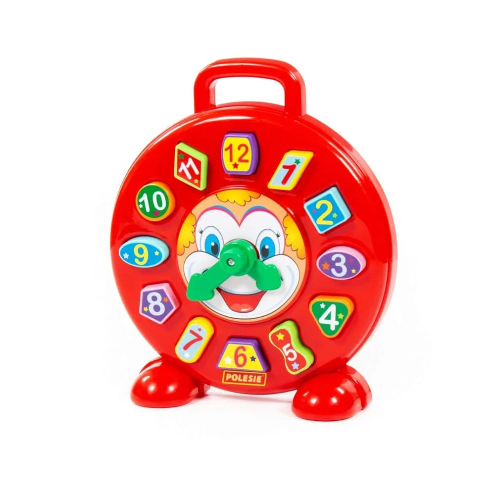 Ceas educativ+forme - Clown, 26x7x30 cm, Polesie — miniatură