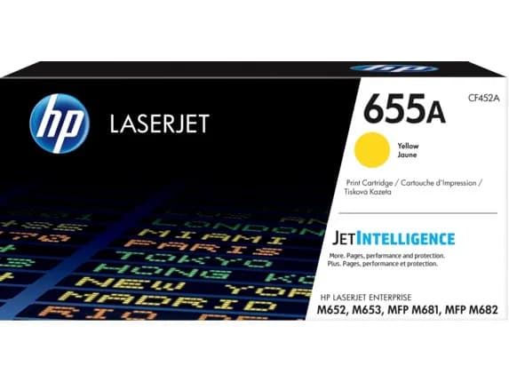 Toner Original HP Yellow, nr.655A, pentru Color LaserJet M652|M653|M681|M682, 10.5K, "CF452A"