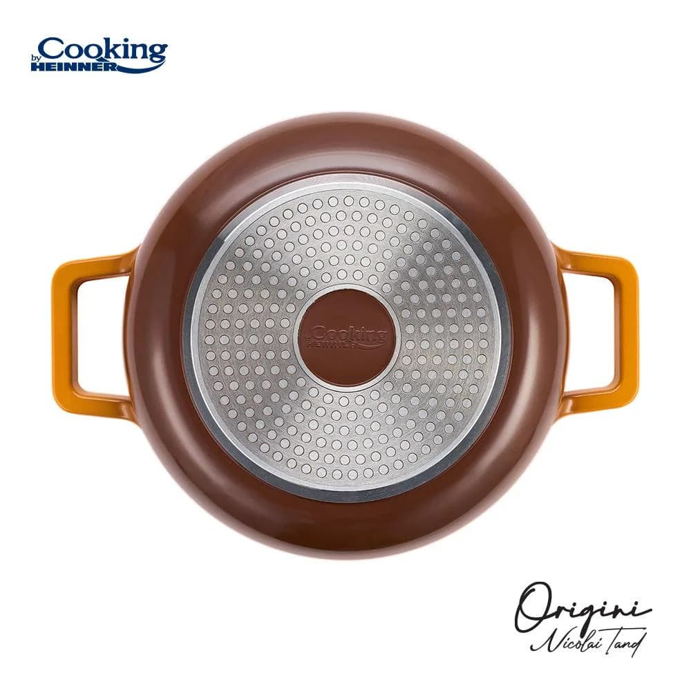 CRATITA ALUMINIU TURNAT + CAPAC 26x8 CM, 3.4L, NICOLAI TAND, ORIGINI, COOKING BY HEINNER — miniatură