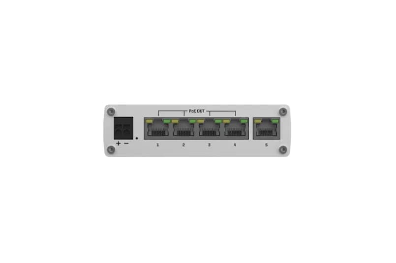TELTONIKA AUTOMOTIVE 5PORT POE+ SWITCH TSW101, interfata: 5 x ETH ports, 10/100/1000 Mbps, supports auto MDI/MDIX crossover, Standarde retea: 802.3i, 802.3u, 802.3ab, 802.3x, 802.3az, 802.3ad, Porturi POE: 1-4, Buget POE: 60W, Lungime cablu max: 100m, Latime de banda: 10Gbps, Carcasa aluminiu — miniatură