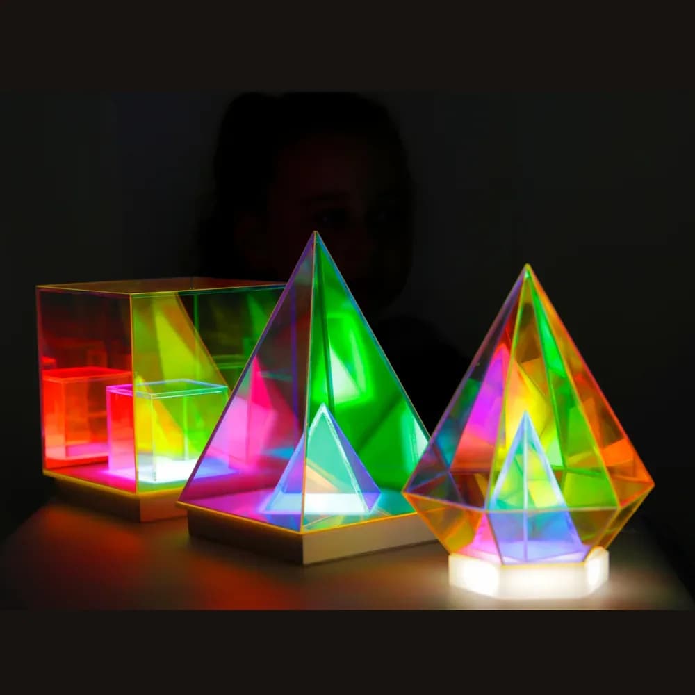 Lampă cu prismă 3D – Piramidă — miniatură