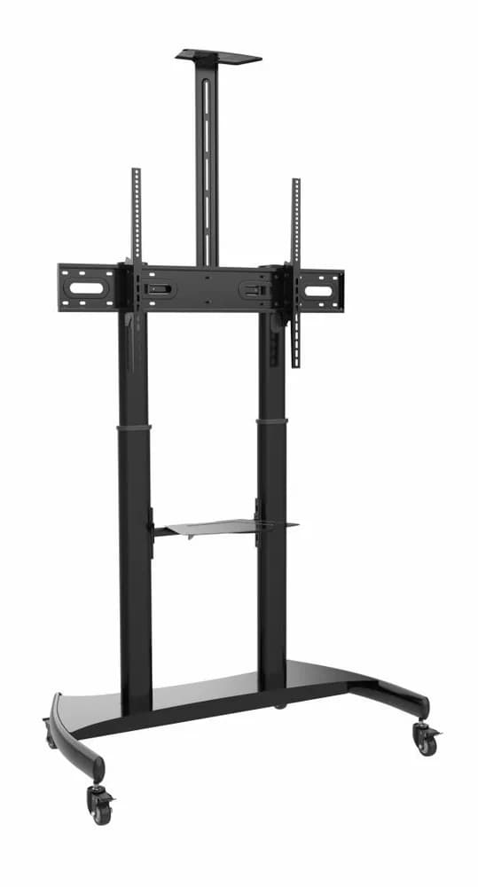 Stand TV mobil Serioux TV610TW 60"-100", dimensiuni: 1220x710x2045~ 2365mm, compatibilitate dimensiune ecran: 60"-100", compatibilitate VESA: 400x400, 600x400, 800x400, 800x600, 900x600, 1000x600, Greutate maximă suportata: 100 kg, interval de înclinare: +5°~-10°, interval de înălțime: 1365~1685mm