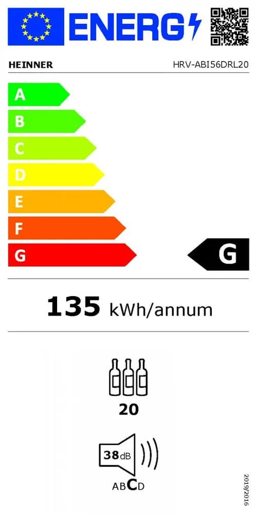RACITOR DE VINURI HEINNER HRV-ABI56DRL20 — miniatură