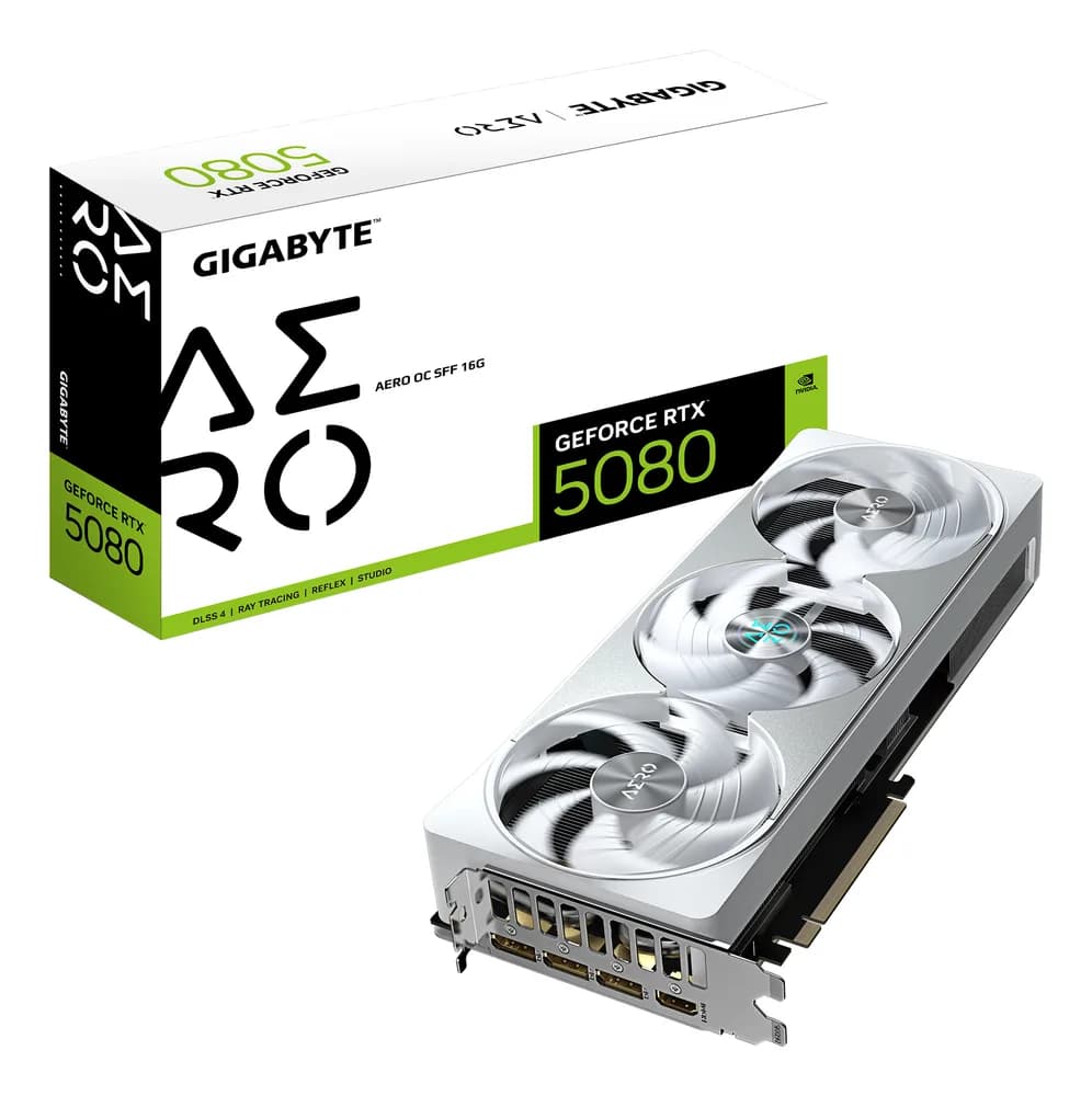 Placa video Gigabyte GeForce RTX 5080 Aero OC SFF 16G, 16384 MB GDDR7 "GV-N5080AERO OC-16GD"