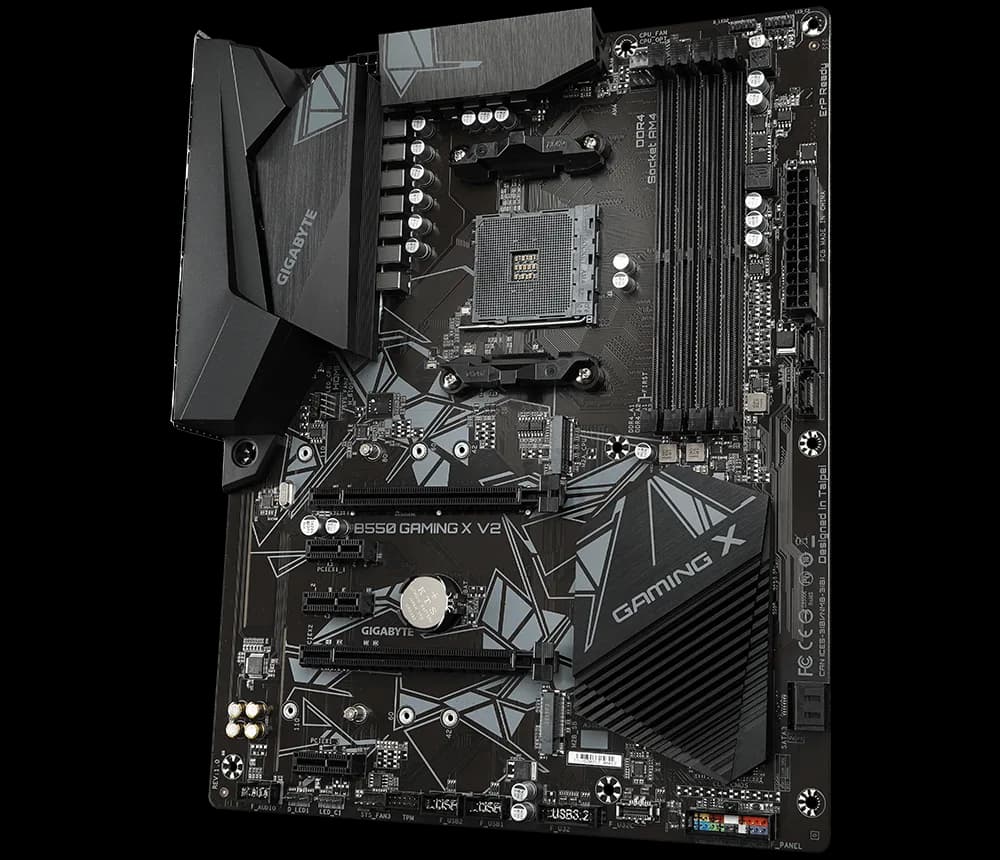 PLACA de BAZA Gigabyte "B550 GAMING X V2", skt AM4, ATX, AMD B550, 4 x DDR4, max. 128 GB, 4 x SATA, 2 x M.2, 7.1, "B550 GAMING X V2" — miniatură