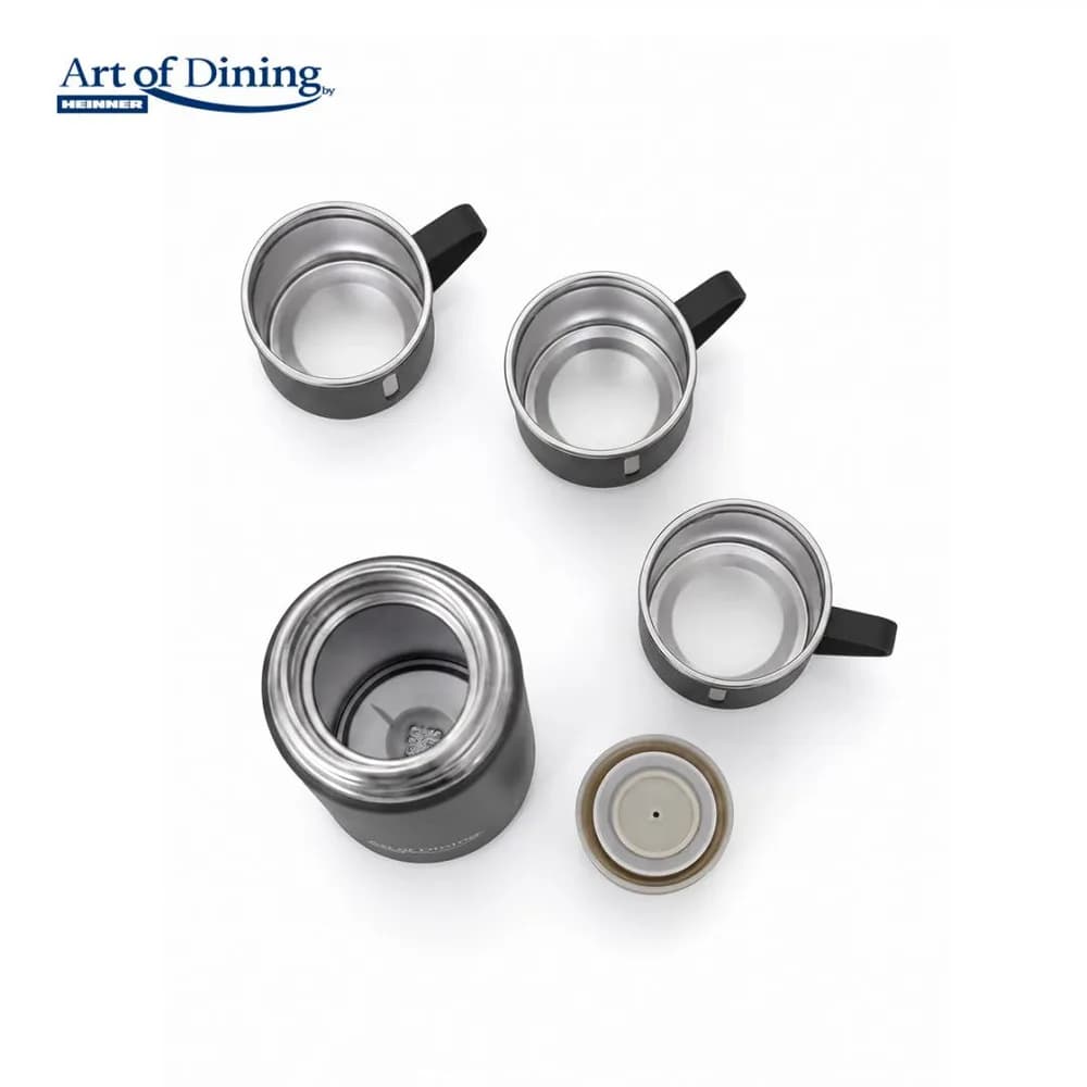 SET TERMOS QUATTRO SIP NEGRU, COOKING BY HEINNER — miniatură
