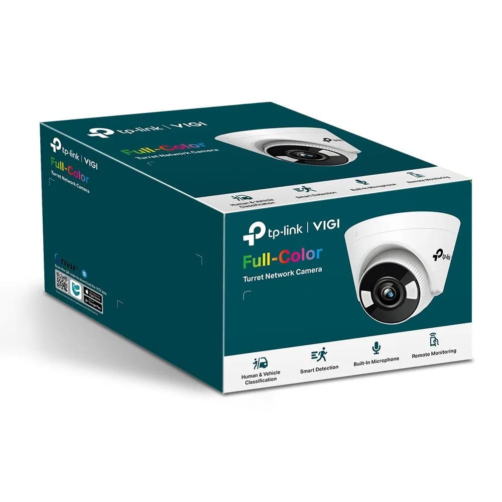 "TP-Link Camera IR de supraveghere Turret pentru interior VIGIVIGI C440(2.8mm), Senzor imagine: CMOS 1/2.8"", Lentila 2.8mm, F.1.6,Weatherproof: N/A, Infrarosu: 30m, Detectare: 64m, Observare: 27m, Recunoastere: 13m, Identificare: 6m, Unghi vizualizare:Horizontal FOV: 102°, Vertical FOV: 55° — miniatură