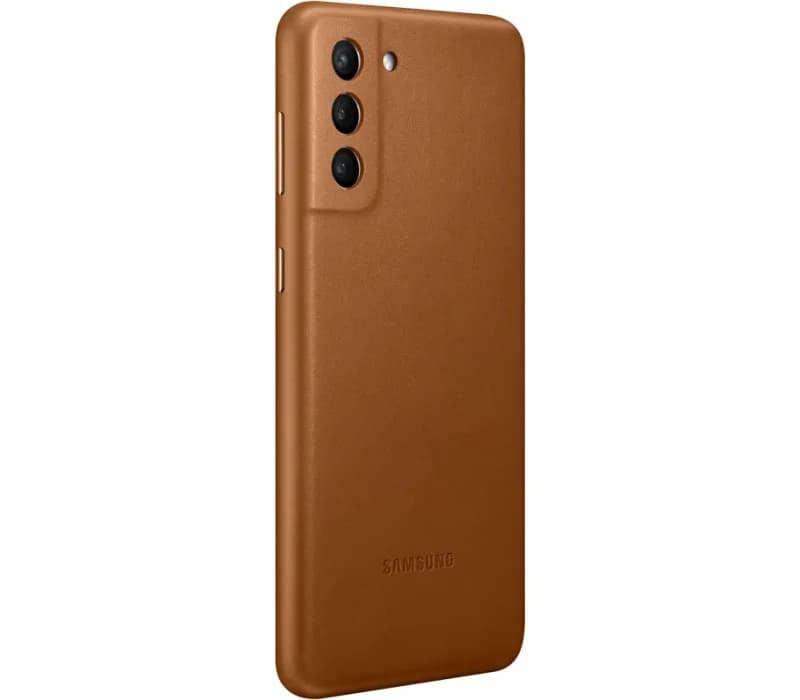 HUSA Smartphone Samsung, pt Galaxy S21+, tip back cover (protectie spate), piele, ultrasubtire, maro, "EF-VG996LAEGWW" — miniatură
