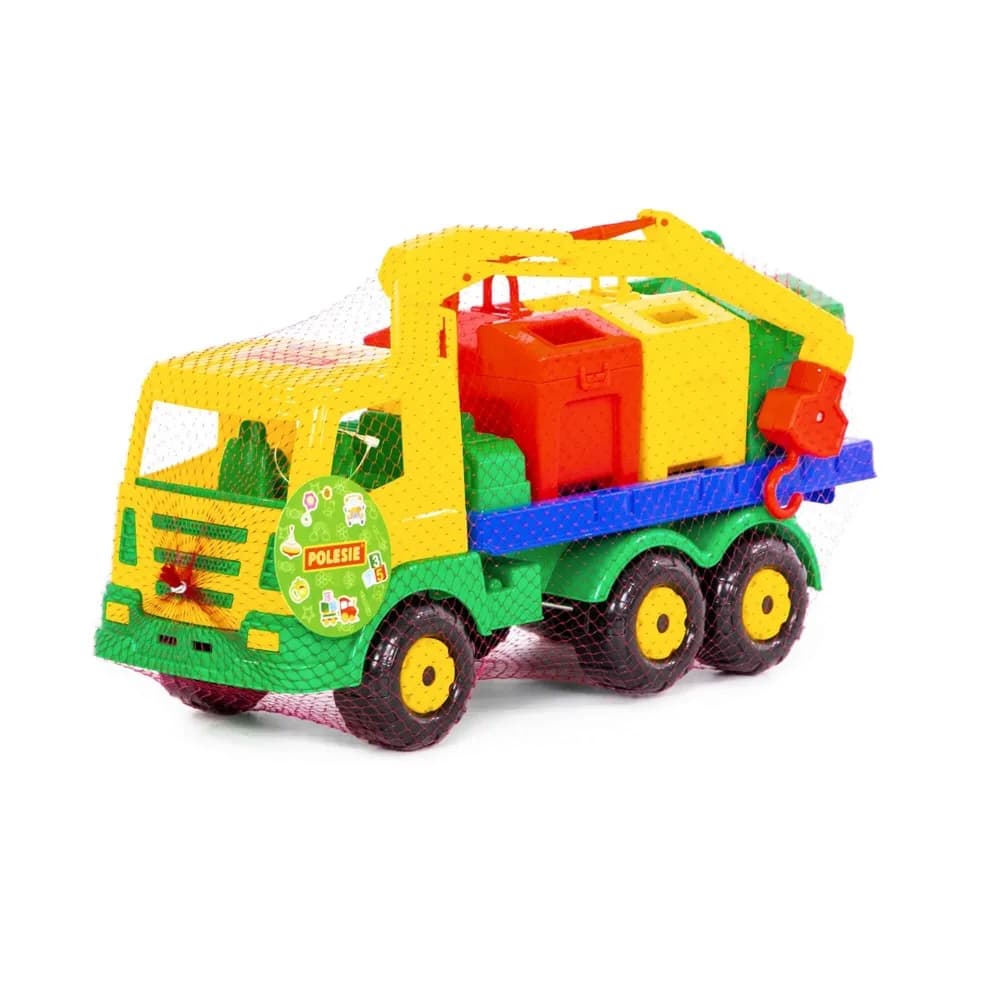 Masina salubrizare + containere - SuperTruck, 42x16x25cm, Wader — miniatură