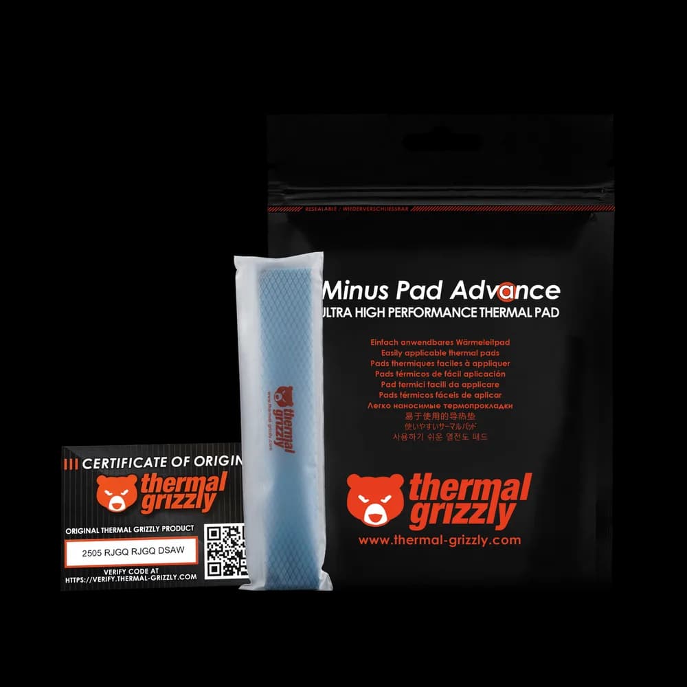 Thermal Grizzly Minus Pad Advance, 120x20x1.5 mm, 4 buc "TG-MP-A-120-20-15-4" — miniatură