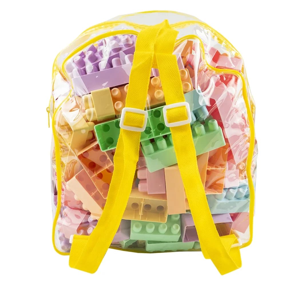 Cuburi constructii, pastel, 136 piese/ghiozdan - ROBENTOYS — miniatură