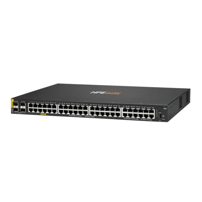 HPE Aruba Networking CX 6100 48G Class4 PoE 4SFP+ 370W Switch — miniatură