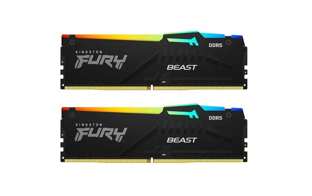 Memorie RAM Kingston FURY Beast RGB, 32GB DDR5, 5600MHz, CL36 — miniatură