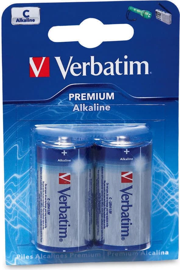 BATERIE VERBATIM C (R14), 1.5V alcalina, 2 buc., "49922"